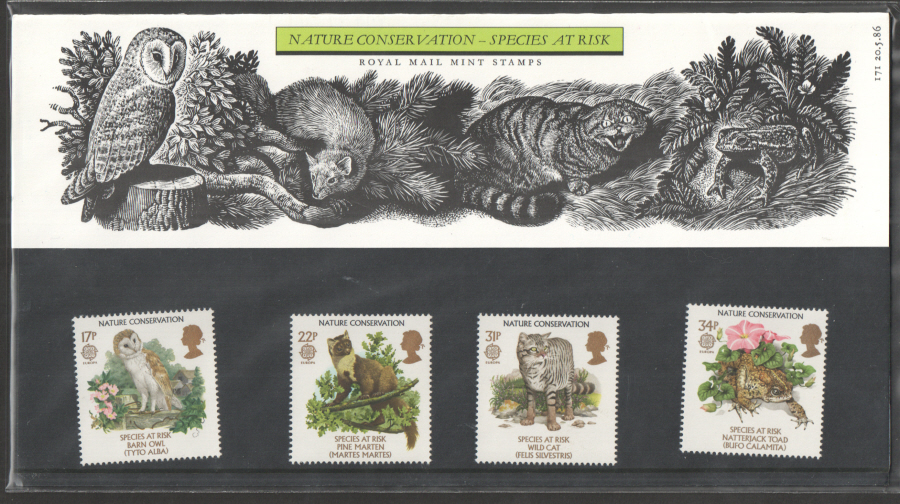 (image for) 1986 Nature Conservation Royal Mail Presentation Pack 171